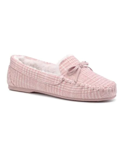 Slippers Women Hotter Cherish Slippers Blush Houndstooth