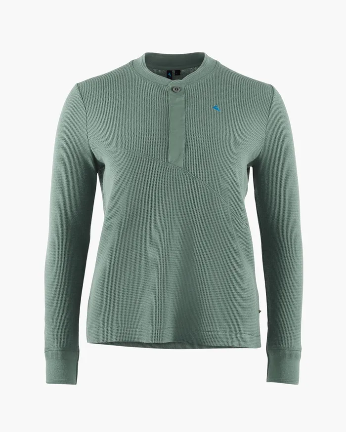 Snotra Long Sleeve Crewneck Faded Green Women Klttermusen Fleeces and Sweaters