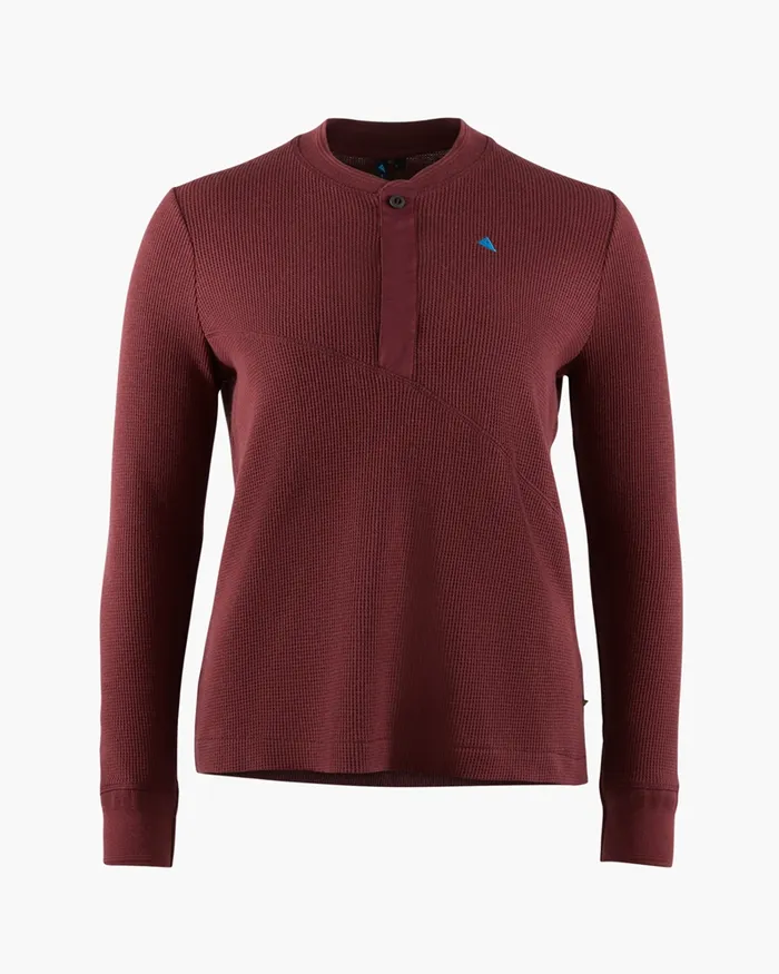 Snotra Long Sleeve Crewneck Tawny Red Women Klttermusen Fleeces and Sweaters