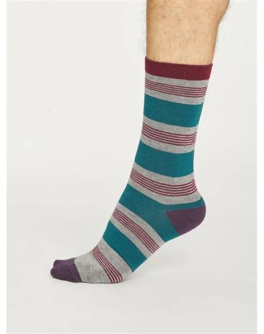 Socks Mens Hotter Jesper Stripe Socks Mid Grey Marle