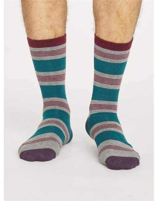 Socks Mens Hotter Jesper Stripe Socks Mid Grey Marle