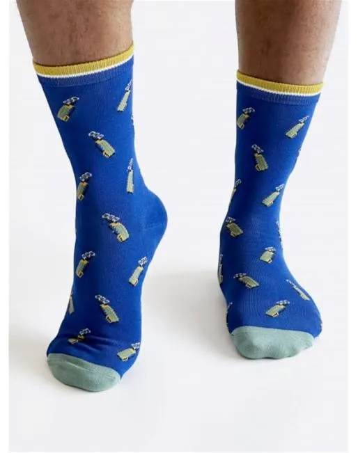 Socks Mens Hotter Keane Golf Bamboo Socks Dusky Blue