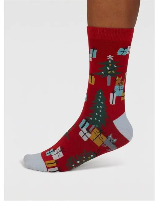 Socks Women Hotter Jemila Christmas Socks Poppy Red