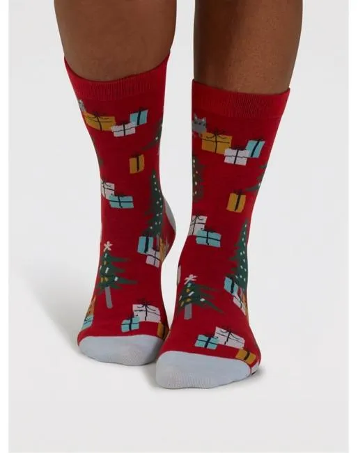 Socks Women Hotter Jemila Christmas Socks Poppy Red