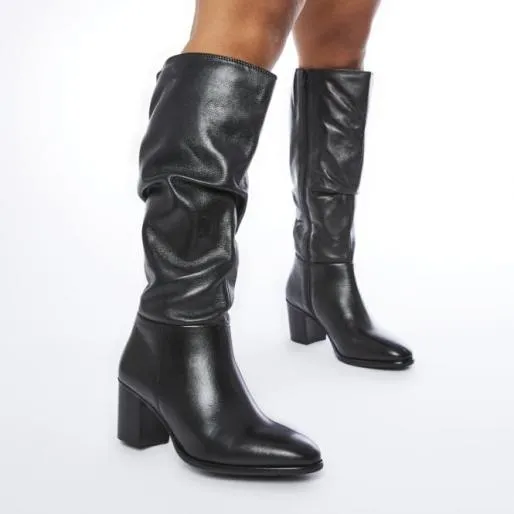 Starlene Black Leather Women Moda In Pelle Black Boots Starlene Black Leather Women Moda In Pelle Black Boots