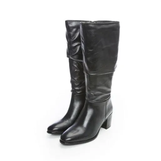 Starlene Black Leather Women Moda In Pelle Black Boots Starlene Black Leather Women Moda In Pelle Black Boots