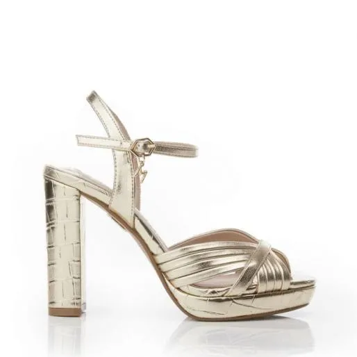 Supernova Gold Porvair Women Moda In Pelle Heeled Sandals