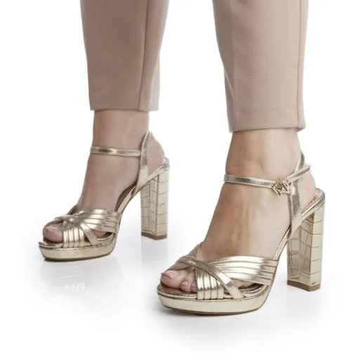 Supernova Gold Porvair Women Moda In Pelle Heeled Sandals