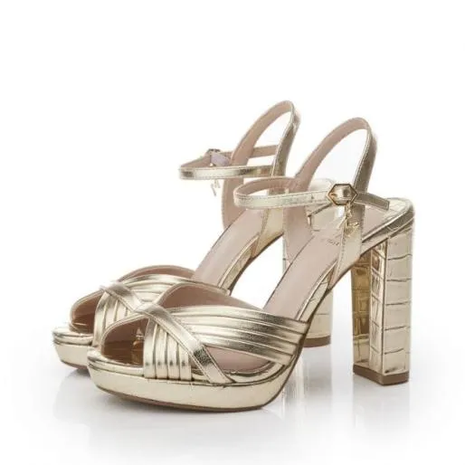 Supernova Gold Porvair Women Moda In Pelle Heeled Sandals