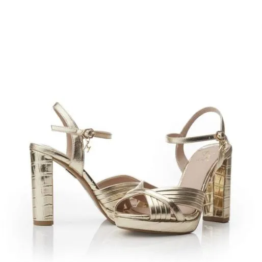 Supernova Gold Porvair Women Moda In Pelle Heeled Sandals