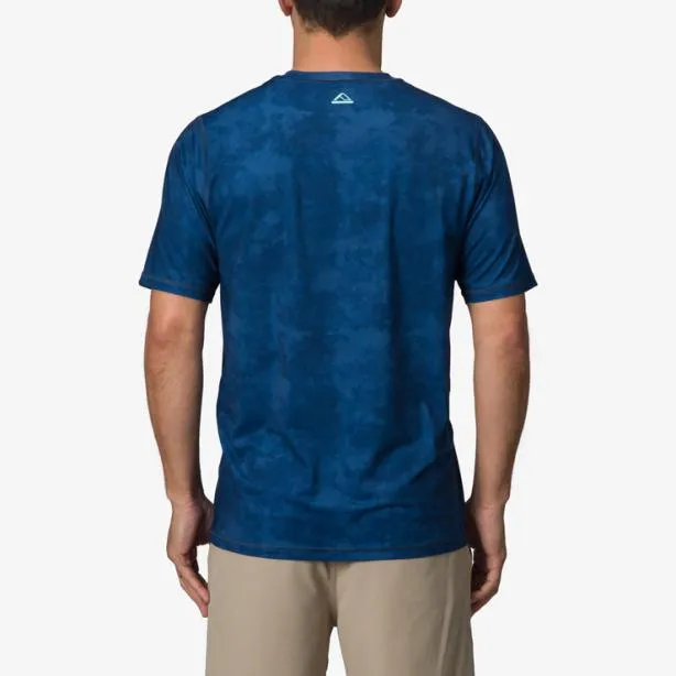 Surf Shirts Men REEF Ellsworth Short Sleeve Surf Shirt 50 UPF Insigna Blue Water P