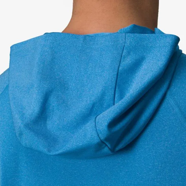 Surf Shirts Men REEF Wellie Too Long Sleeve Hooded Surf Shirt 50 UPF Brilliant Blue