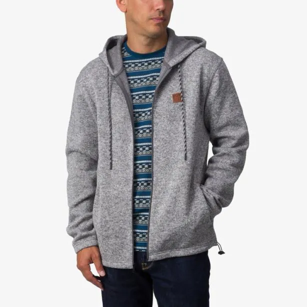 Sweatshirts Men REEF Scott ZipUp Fleece Jacket Quiet Shade Gre