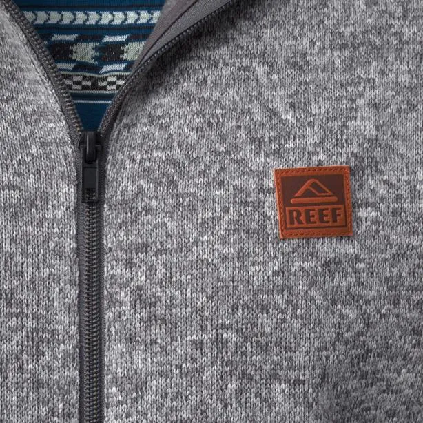 Sweatshirts Men REEF Scott ZipUp Fleece Jacket Quiet Shade Gre