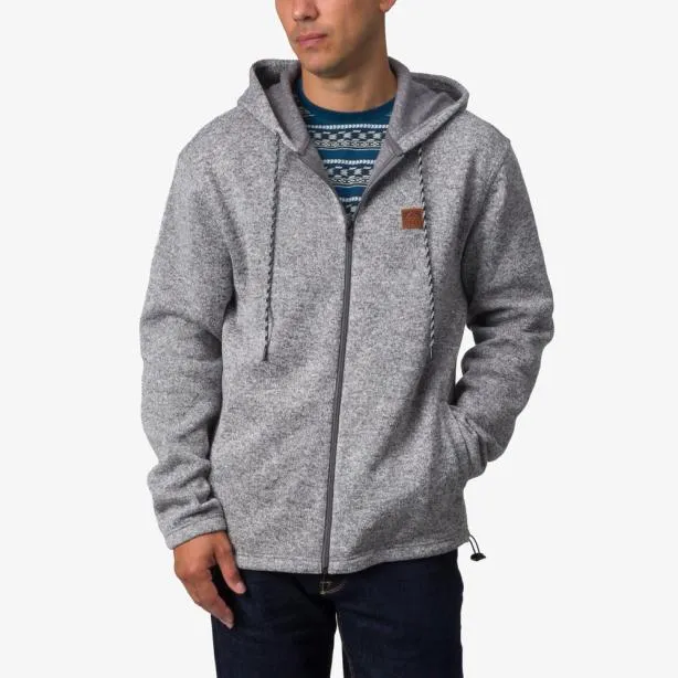 Sweatshirts Men REEF Scott ZipUp Fleece Jacket Quiet Shade Gre