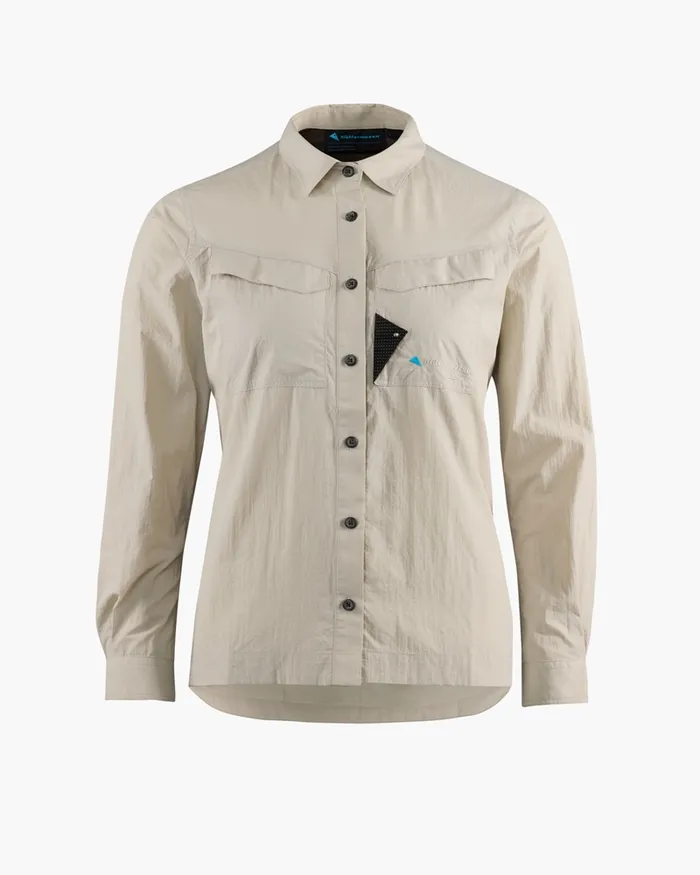 Syn Long Sleeve Shirt Silver Creme Women Klttermusen Shirts