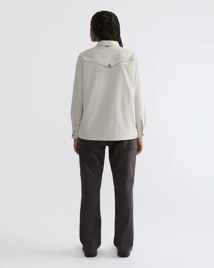 Syn Long Sleeve Shirt Silver Creme Women Klttermusen Shirts