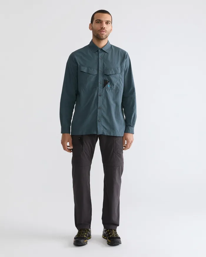 Syn Long Sleeve Shirt Thistle Blue Men Klttermusen Shirts