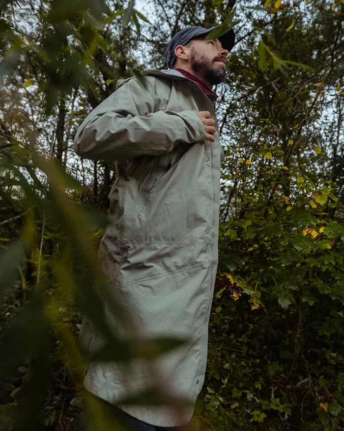 Syr Waterproof Levitend Parka Silver Green MenWomen Klttermusen Waterproof Jackets