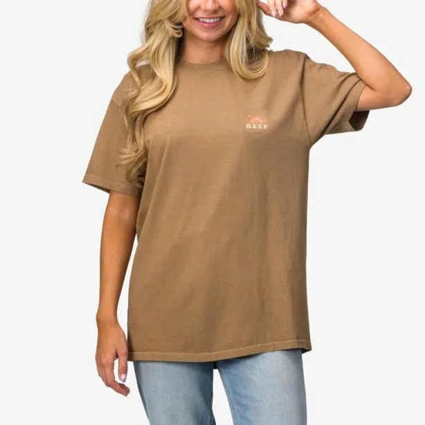 Tshirts and Tanks Women REEF Ali Boyfriend TShirt Lead Grey