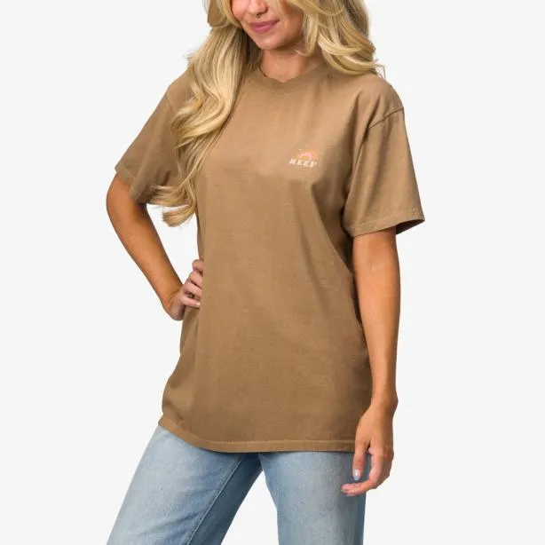 Tshirts and Tanks Women REEF Ali Boyfriend TShirt Lead Grey
