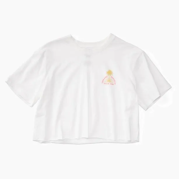 Tshirts and Tanks Women REEF Crew Life Crop TShirt Marshmallow