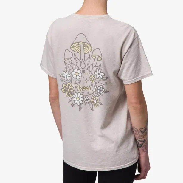 Tshirts and Tanks Women REEF Far Out Short Sleeve Washed Tee Almond Milk Mineral