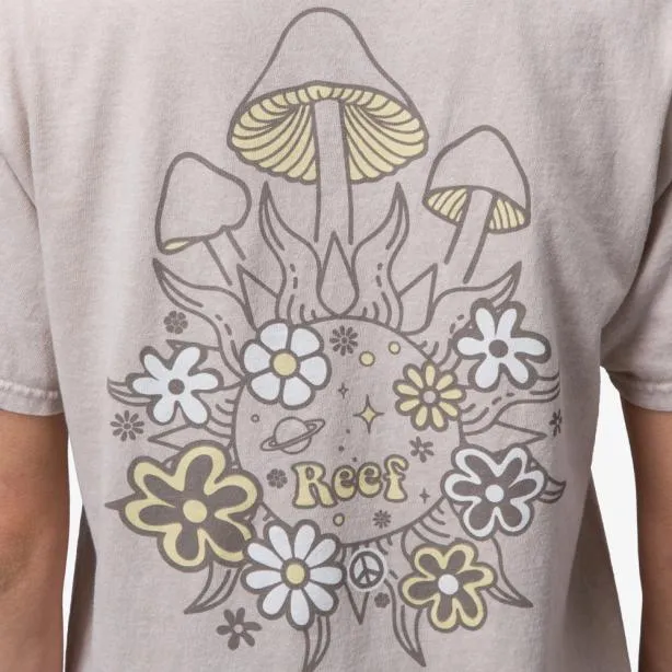 Tshirts and Tanks Women REEF Far Out Short Sleeve Washed Tee Almond Milk Mineral