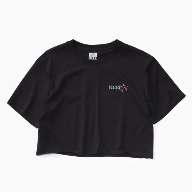 Tshirts and Tanks Women REEF Flamazing Crop TShirt Caviar