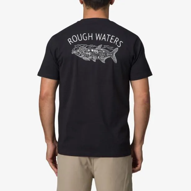 TShirts Men REEF Tatted Short Sleeve TShirt Caviar