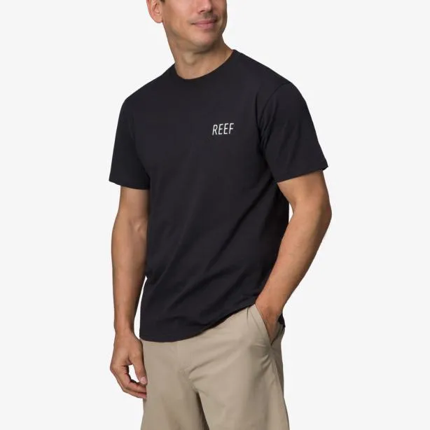 TShirts Men REEF Tatted Short Sleeve TShirt Caviar
