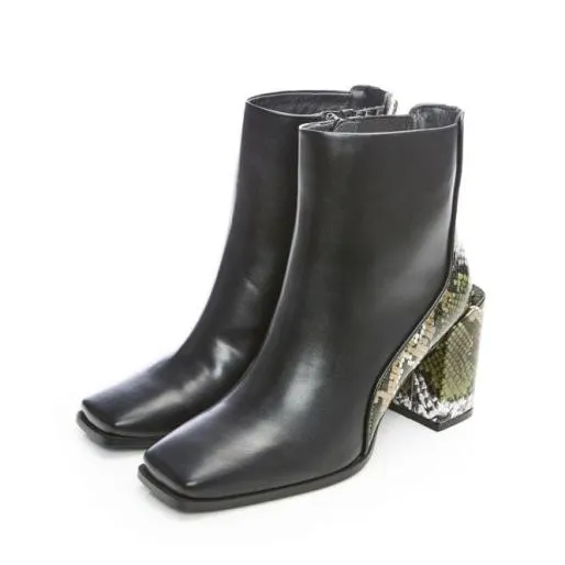 Taysha Black Porvair Women Moda In Pelle Ankle Boots Taysha Black Porvair Women Moda In Pelle Ankle Boots