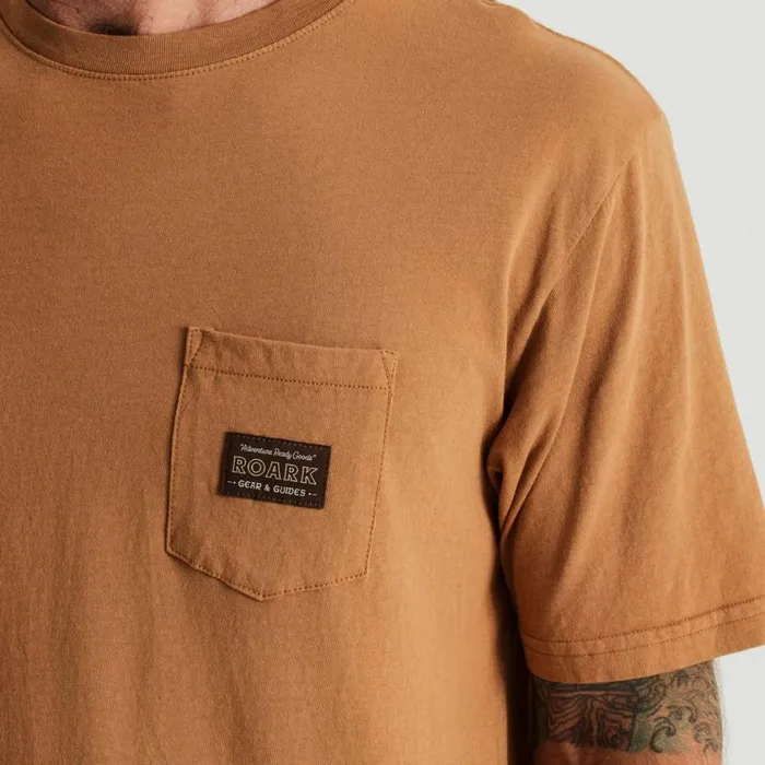 Tees Men Roark Label Pocket Premium Tee Pignoli Brown