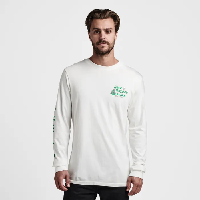Tees Men Roark Seek And Explore Hokkaido Long Sleeve Premium Tee Off White