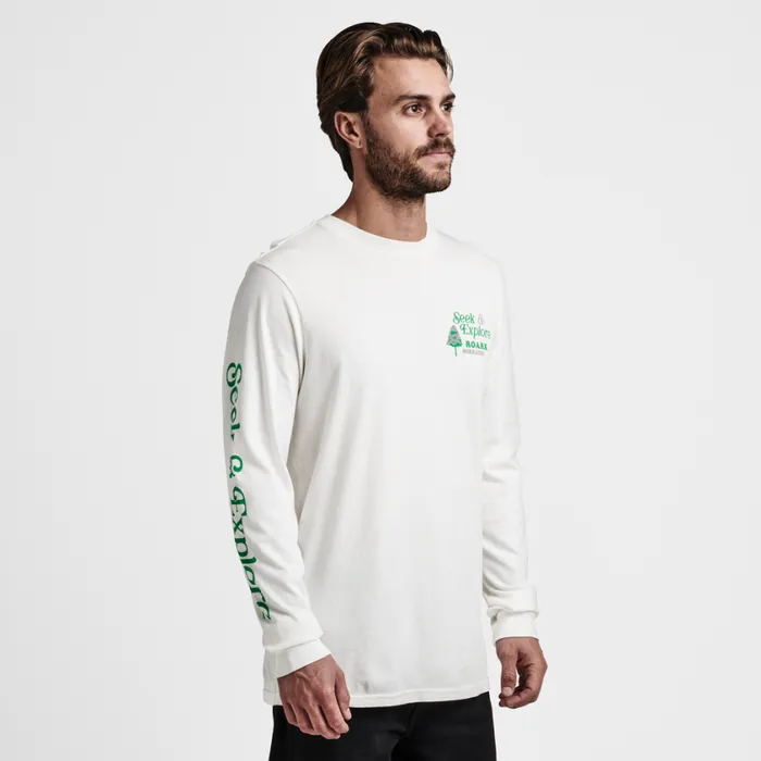 Tees Men Roark Seek And Explore Hokkaido Long Sleeve Premium Tee Off White