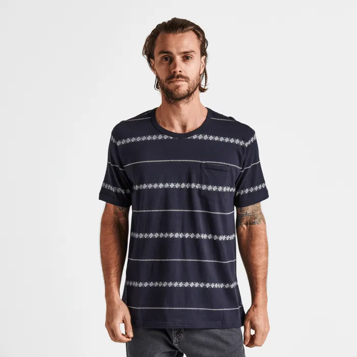 Tees Men Roark Well Worn Horizon Jacquard Tee Dark Navy