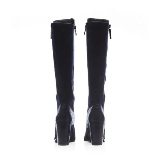 Tigerlily Navy Protauras Women Moda In Pelle Knee High Boots