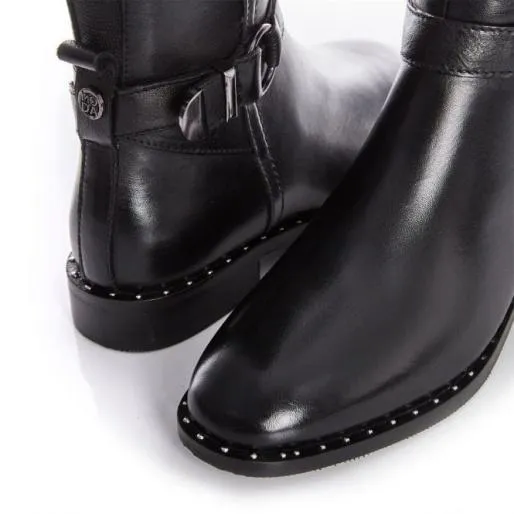 Tori Black Leather Women Moda In Pelle Black Boots Tori Black Leather Women Moda In Pelle Black Boots