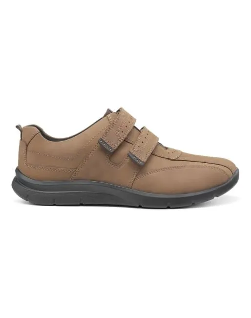 Touch Fasten Mens Hotter Energise Shoes Mushroom