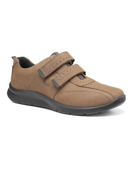 Touch Fasten Mens Hotter Energise Shoes Mushroom