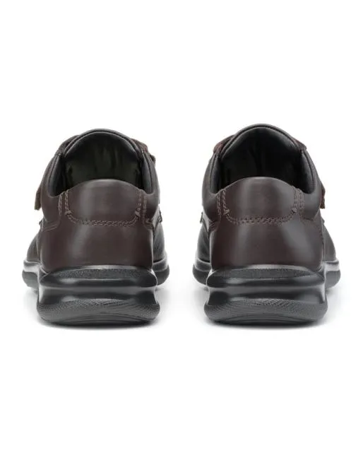 Touch Fasten Mens Hotter Sedgwick II Shoes Dark Brown