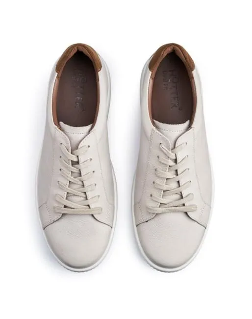 Trainers Mens Hotter Oliver Trainers Ivory Tan