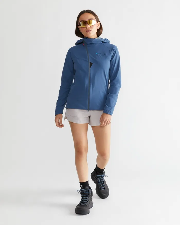 Vanadis 20 WindStretch Jacket Monkshood Blue Women Klttermusen Wind Resistant Jackets