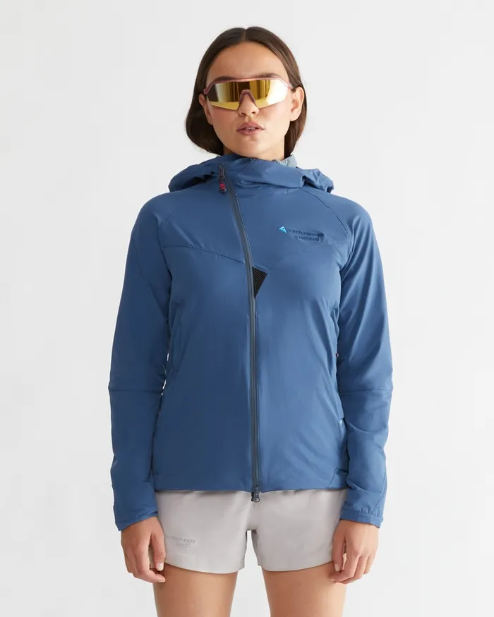 Vanadis 20 WindStretch Jacket Monkshood Blue Women Klttermusen Wind Resistant Jackets