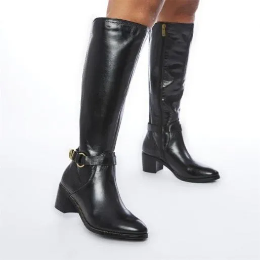 Vivia Black Leather Women Moda In Pelle Black Boots Vivia Black Leather Women Moda In Pelle Black Boots