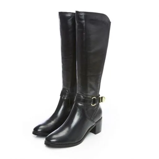 Vivia Black Leather Women Moda In Pelle Black Boots Vivia Black Leather Women Moda In Pelle Black Boots