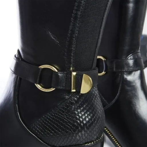 Vivia Black Leather Women Moda In Pelle Black Boots Vivia Black Leather Women Moda In Pelle Black Boots