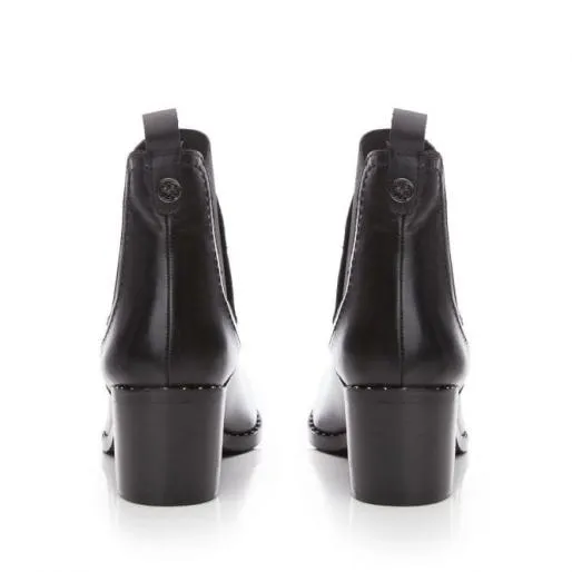 Winette Black Leather Women Moda In Pelle Black Boots Winette Black Leather Women Moda In Pelle Black Boots