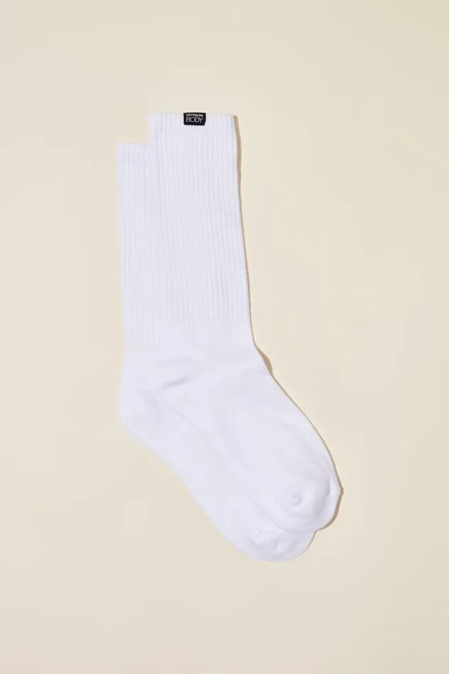 Women Active Accessories Cotton On Active Tube Sock White Pip