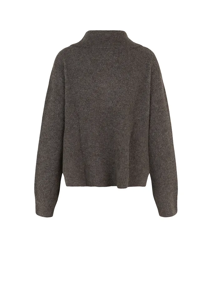 Women AdrianMD Tneck Espresso Melange Modstrm Blouses and Knitwear Women AdrianMD Tneck Espresso Melange Modstrm Blouses and Knitwear